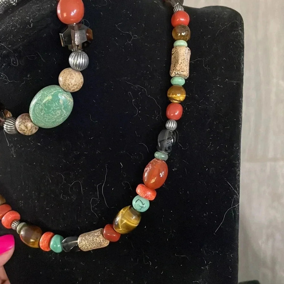 Carolyn pollack gemstone necklace and bracelet set - Picture 3 of 6